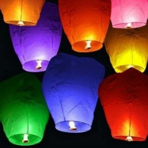 Colored Sky Lanterns - Click Image to Close